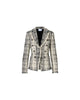 FRINGE BOUCLE TWEED DOUBLE BREASTED BLAZER