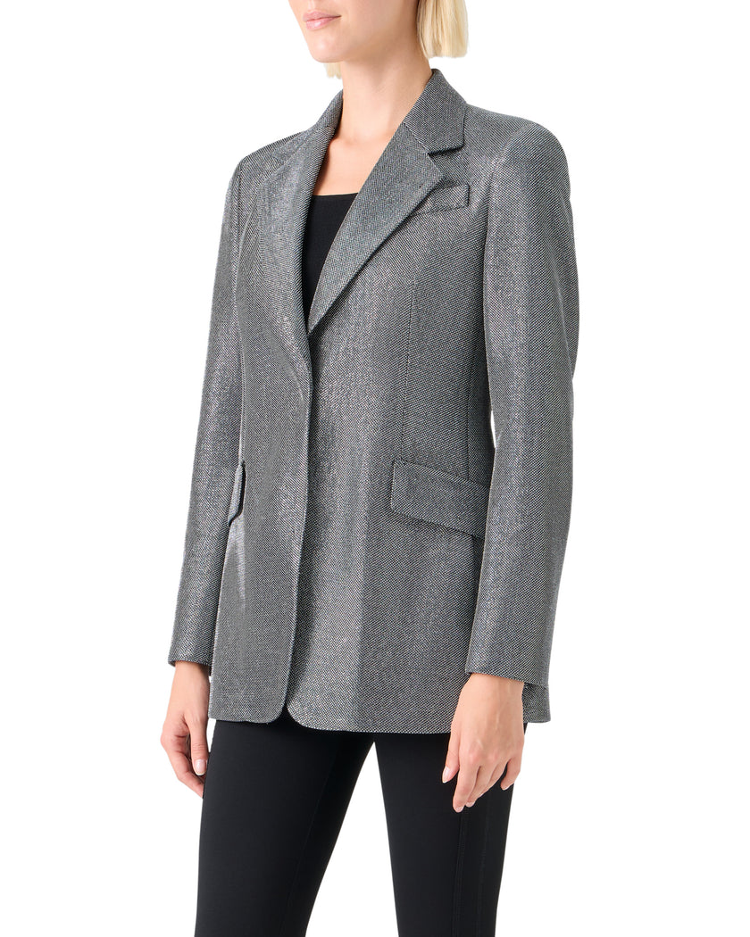 STRASS SINGLE BREASTED BOYFRIED BLAZER