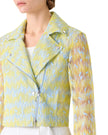 SCRIBBLE DOT CROPPED BIKER JACKET