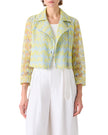 SCRIBBLE DOT CROPPED BIKER JACKET