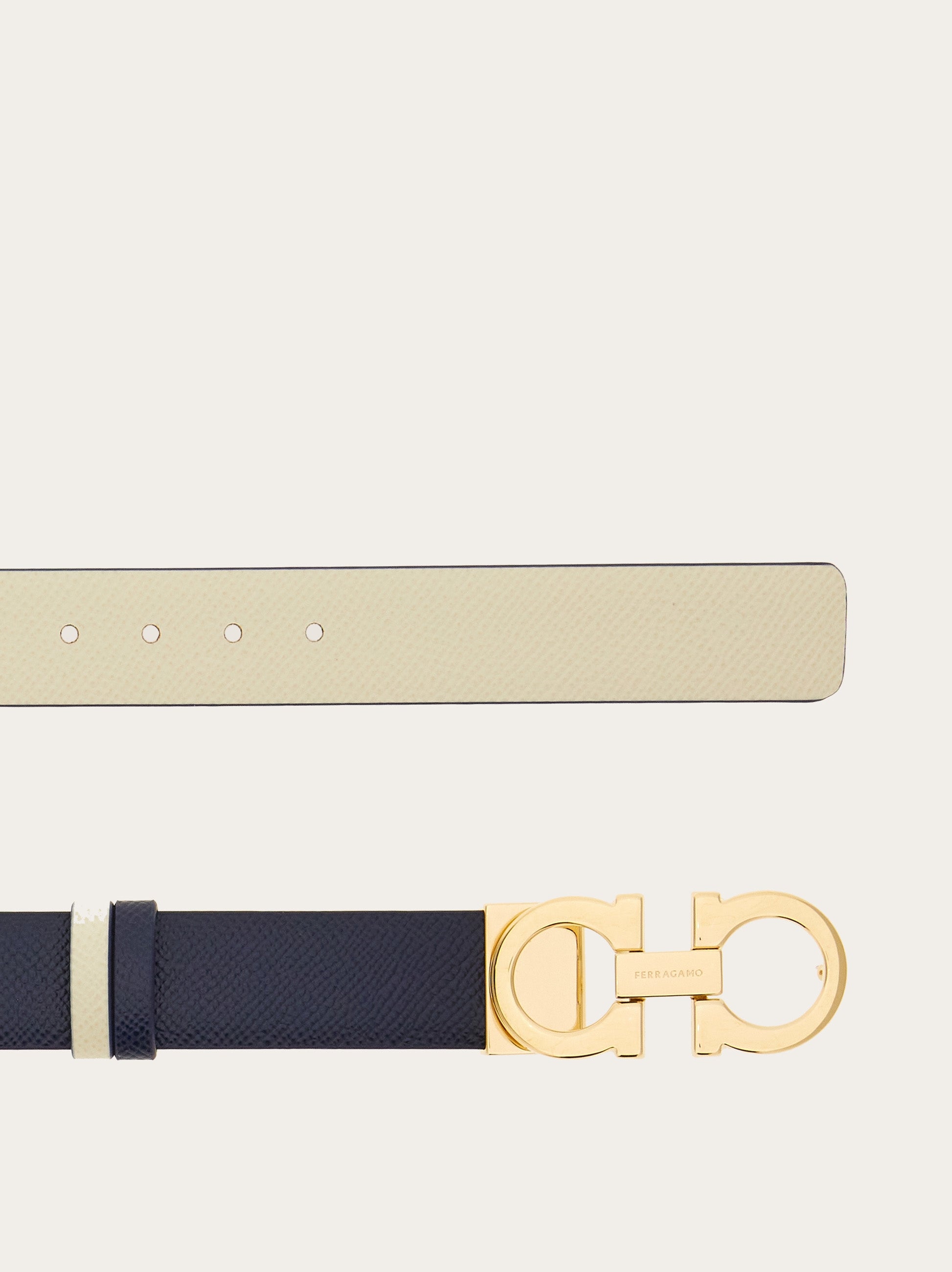 REVERSIBLE AND ADJUSTABLE GANCINI BELT IN MIDNIGHT