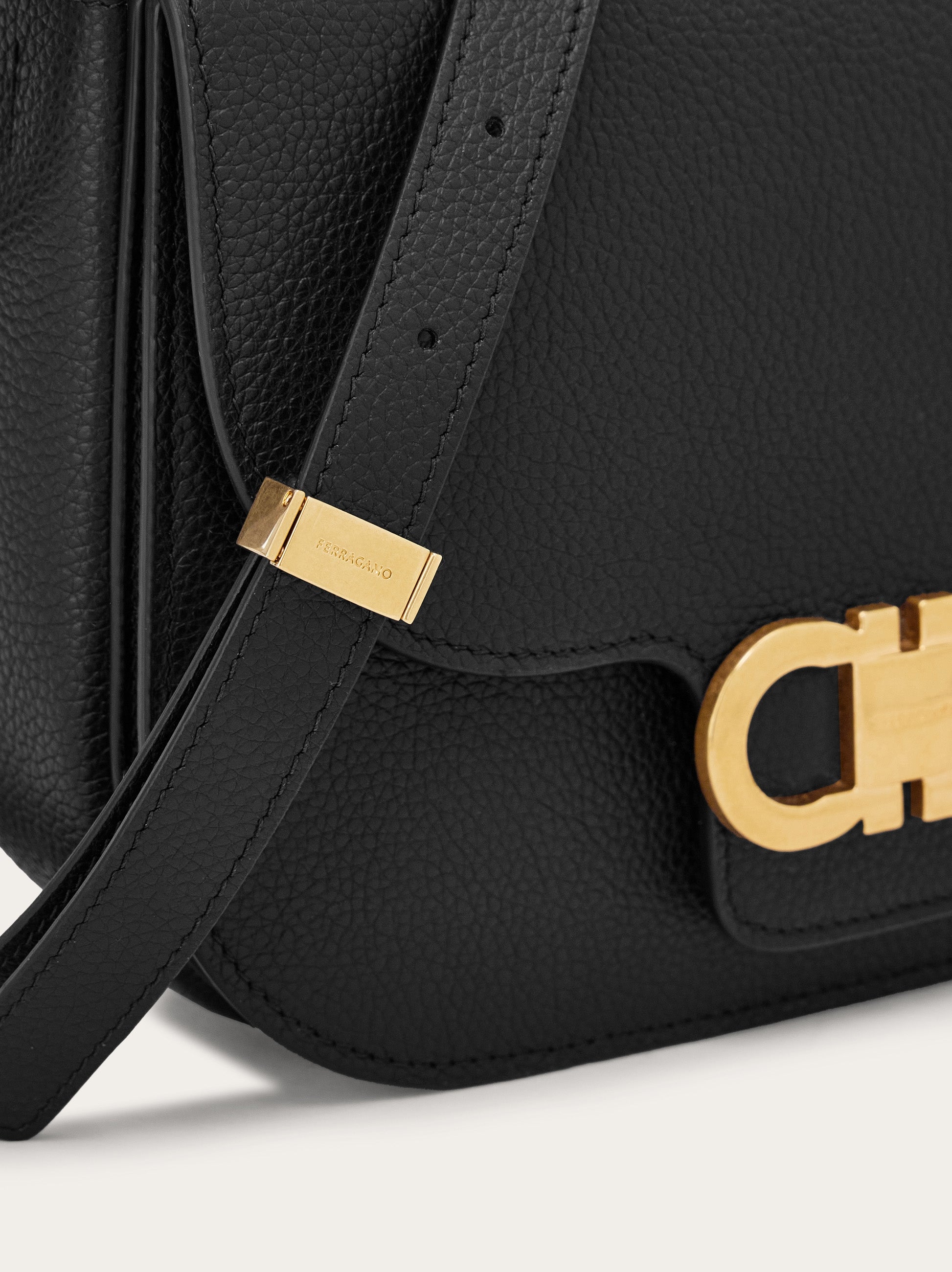 DOUBLE GANCINI NORTH SOUTH CROSSBODY BAG