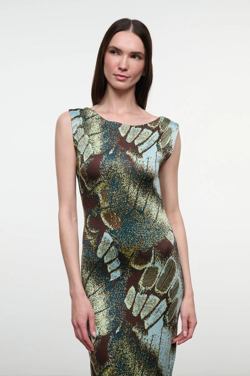 VERONICA DRESS BUTTERFLY MOSS