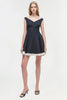 DOROTHIE PLEATED COMBO MINI DRESS