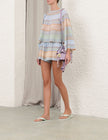 INDRA STRIPE BELL SLEEVE TOP