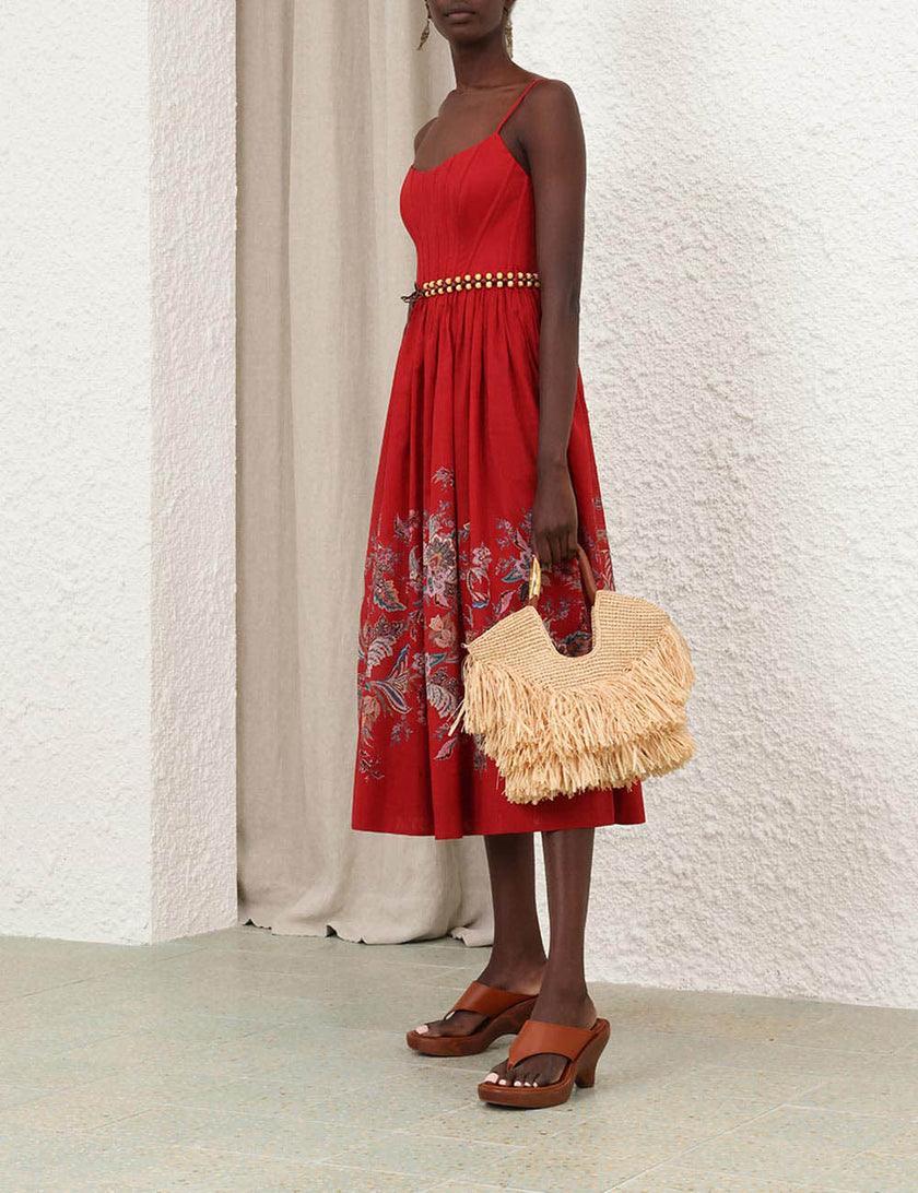 RHIANNON CORSET MIDI DRESS