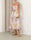 LUNA RUFFLE MIDI DRESS