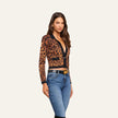 OSIRIS JACQUARD CARDIGAN IN JAVAN LEOPARD