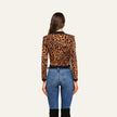 OSIRIS JACQUARD CARDIGAN IN JAVAN LEOPARD