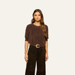 GUINEVERE CROPPED PULLOVER IN JAVA