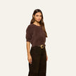 GUINEVERE CROPPED PULLOVER IN JAVA