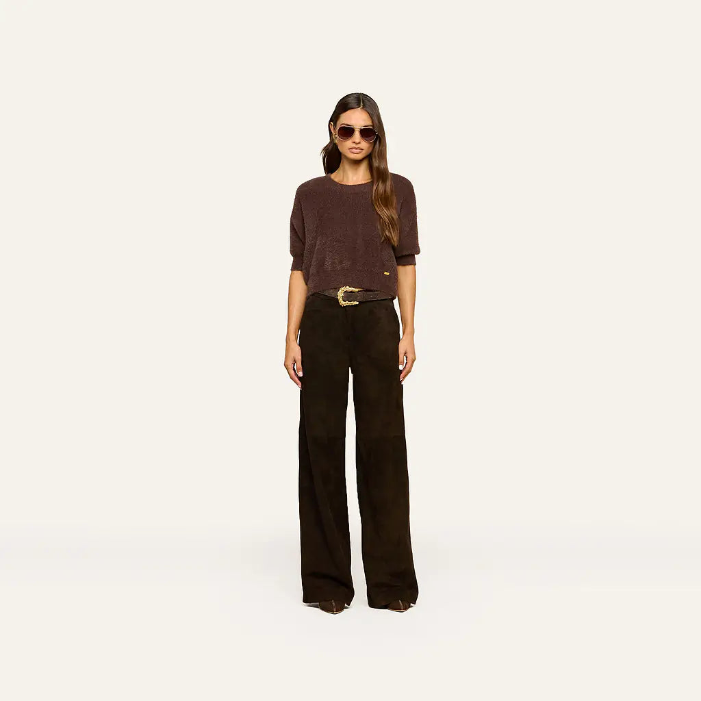 GUINEVERE CROPPED PULLOVER IN JAVA
