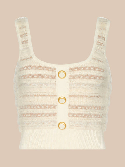 GALENE TANK IN ECRU NATURAL MULTI