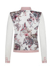 NOMI SATIN BACK CARDIGAN IN MULTI BUTTERFLY JUNGLE