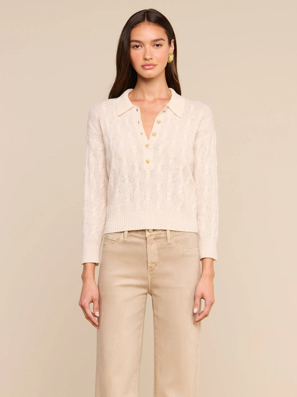 AIRY CABLE KNIT SWEATER