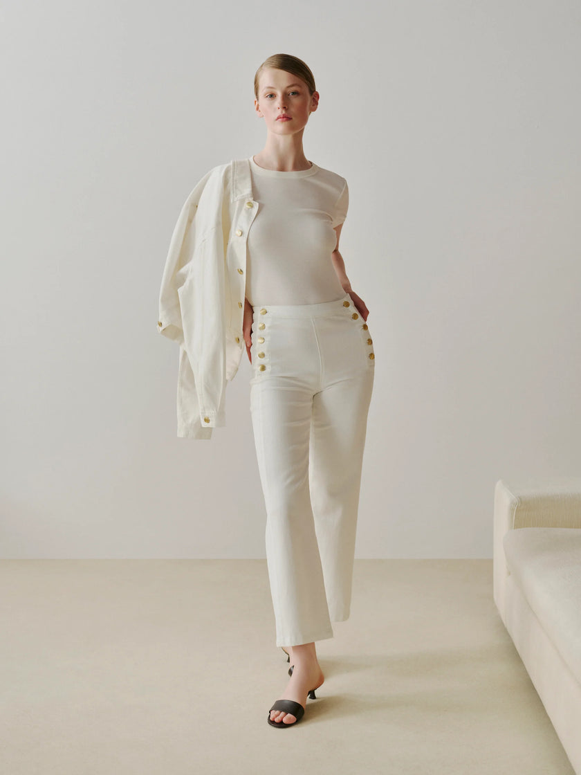 JAMIE DENIM JACKET IN WHITE