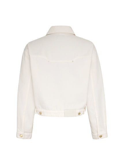 JAMIE DENIM JACKET IN WHITE