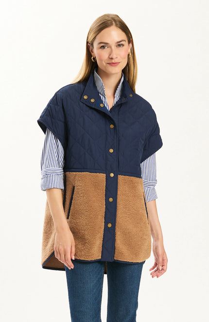 CASSIDY QUILTED SHEARLING VEST