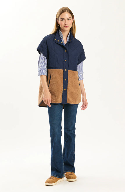 CASSIDY QUILTED SHEARLING VEST