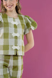 ISABELLA TOP IN GINGHAM