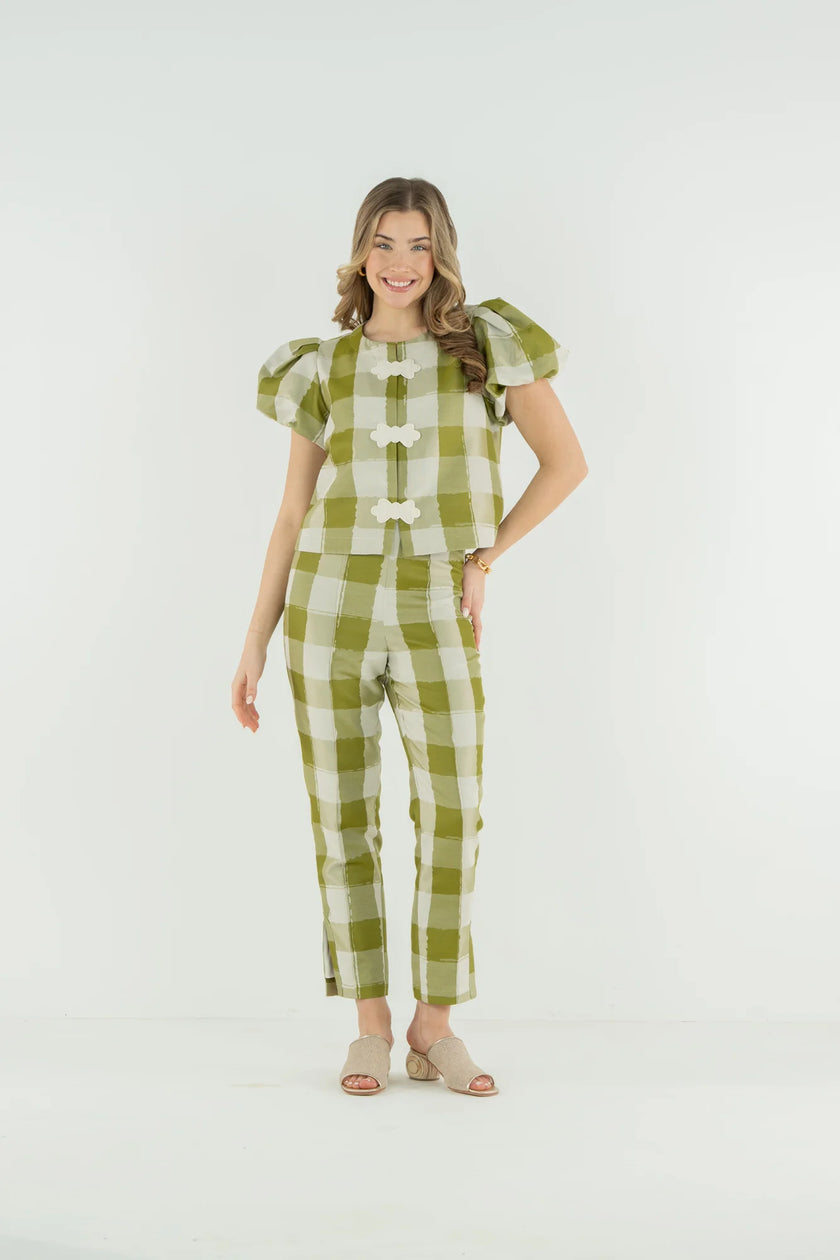 ISABELLA TOP IN GINGHAM