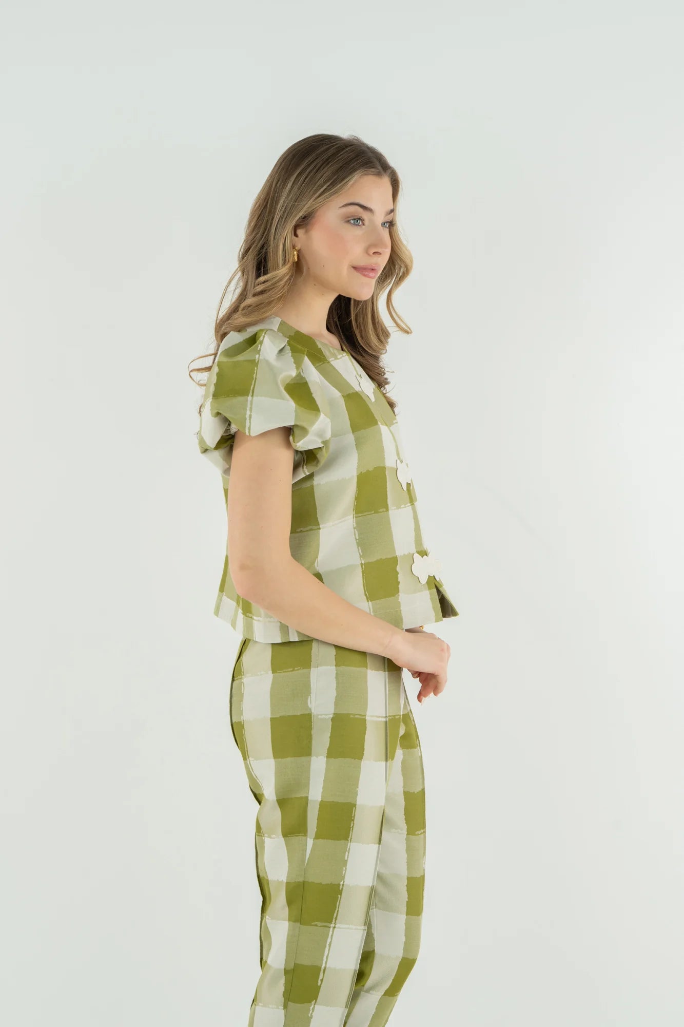 ISABELLA TOP IN GINGHAM