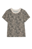 GIRLFRIEND TSHIRT IN ECRU CHEETAH