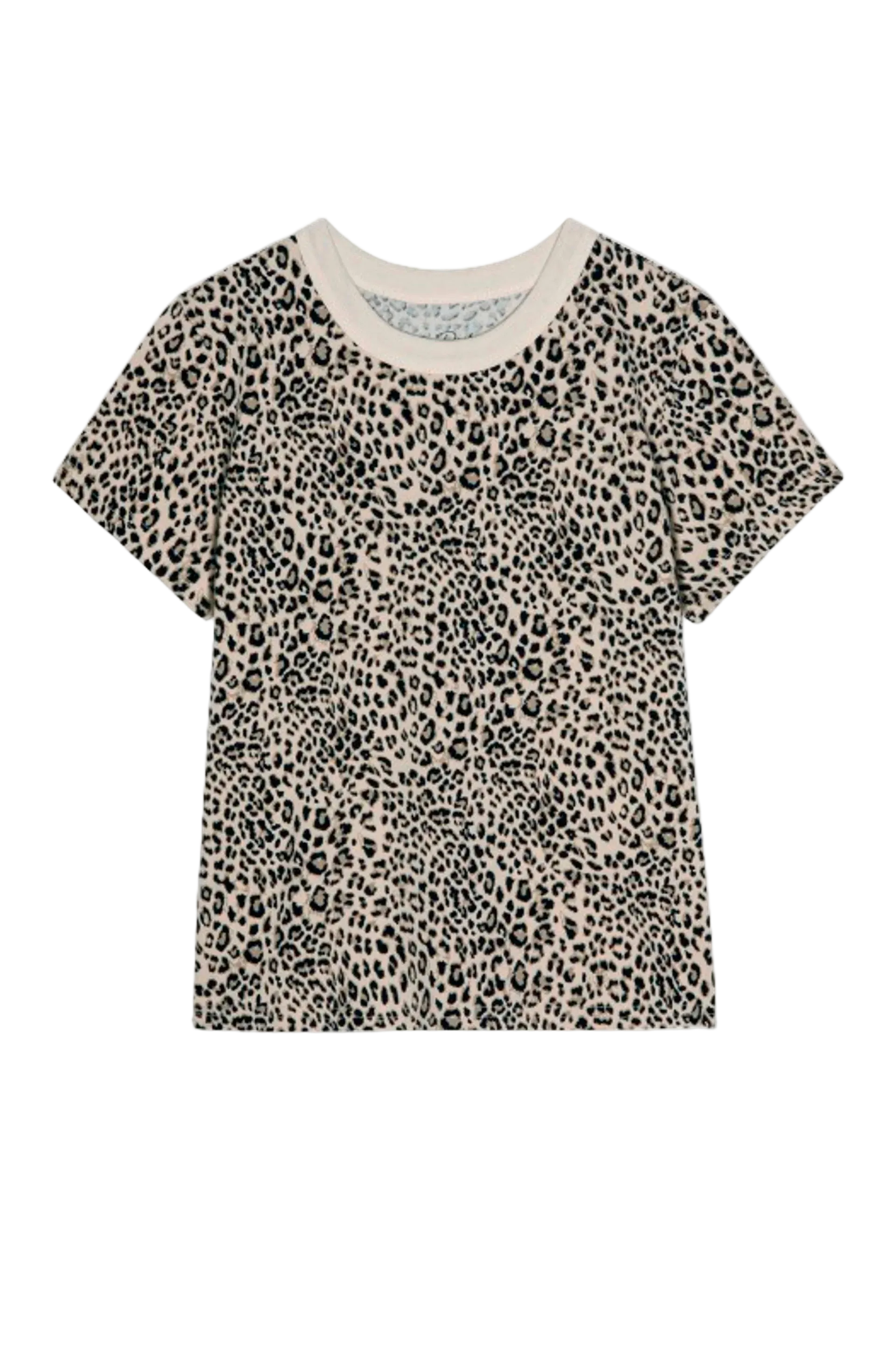 GIRLFRIEND TSHIRT IN ECRU CHEETAH