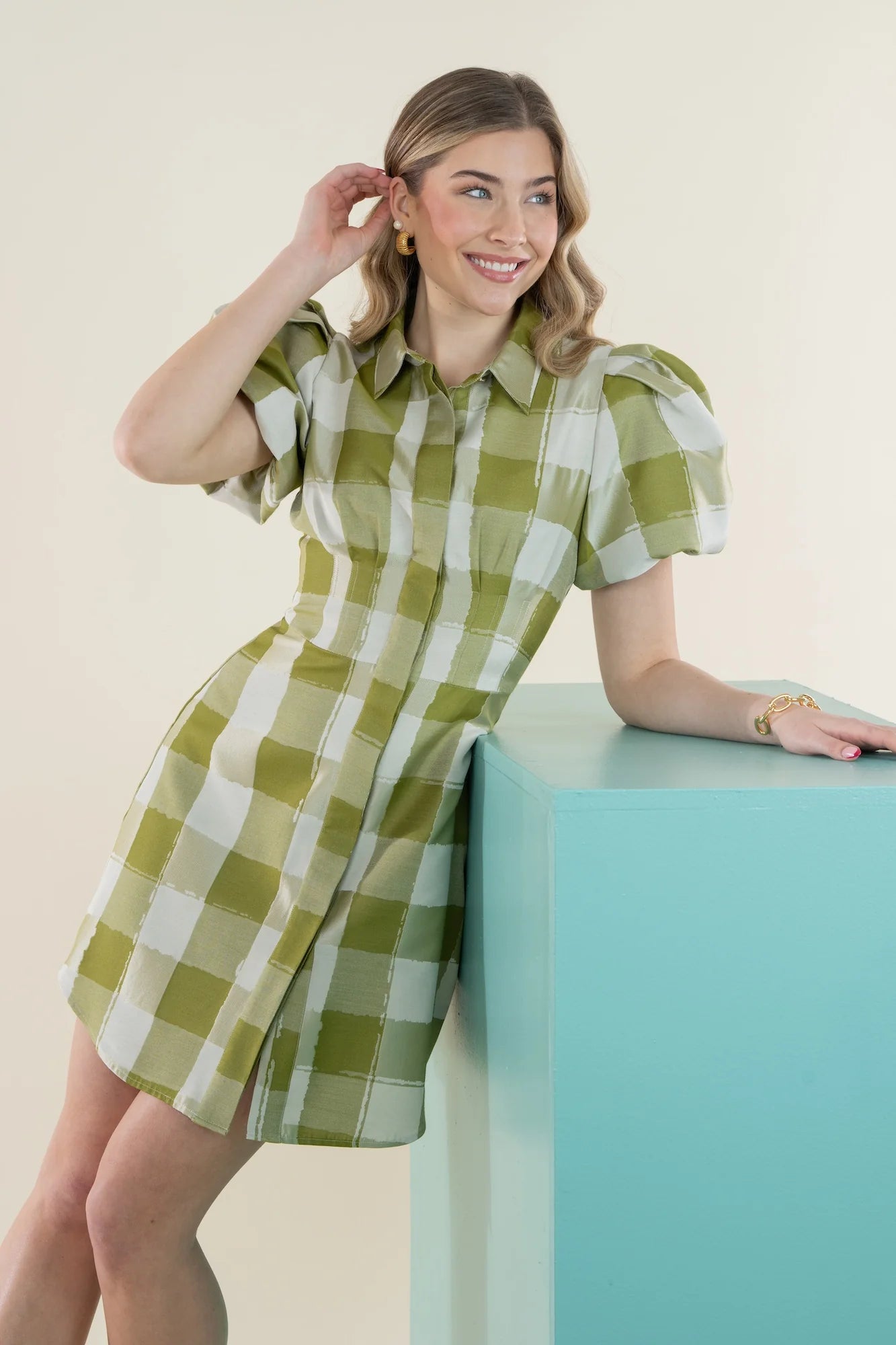 BRITT DRESS IN GINGHAM