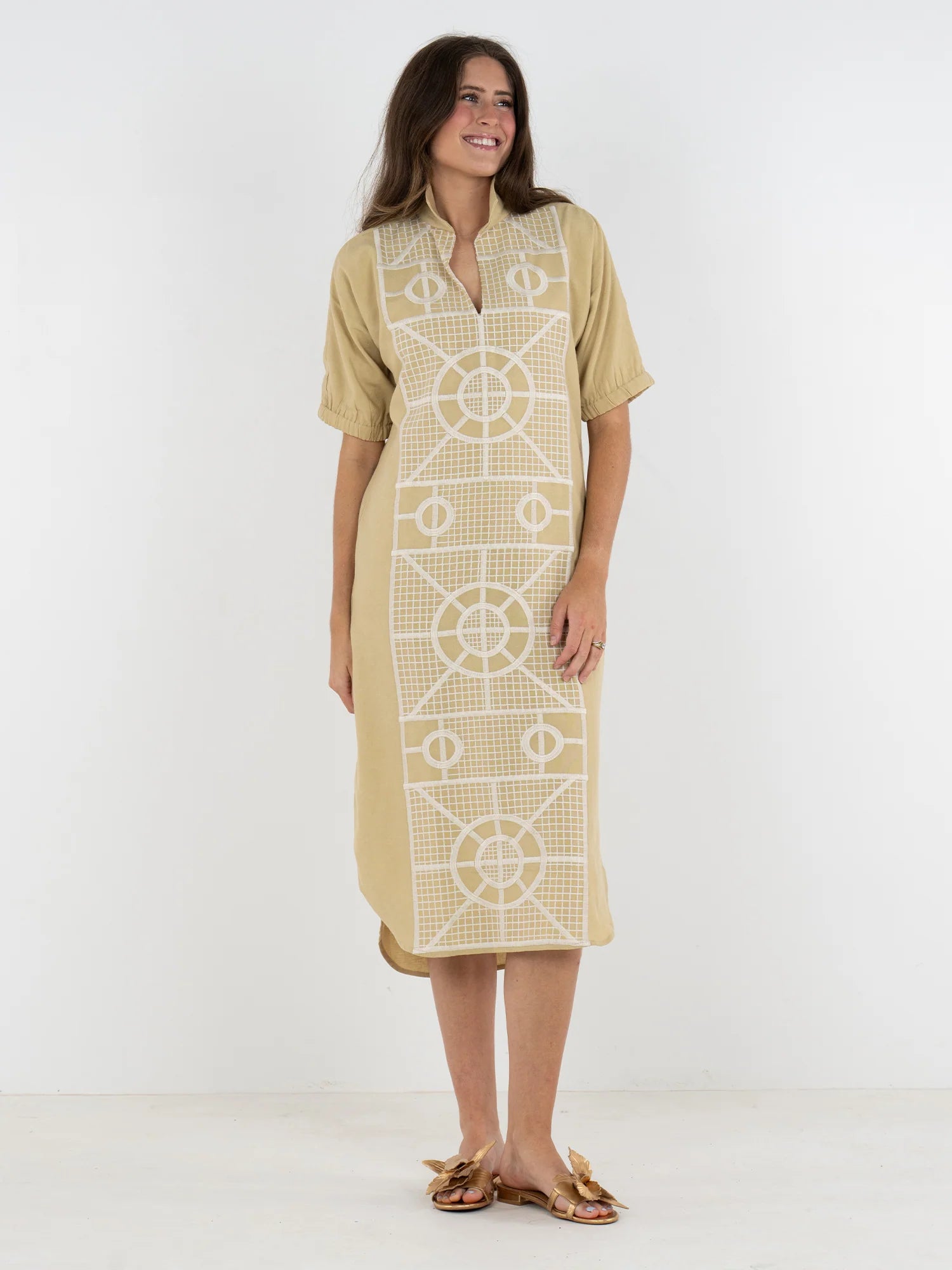 POPPY CAFTAN IN TRELLIS