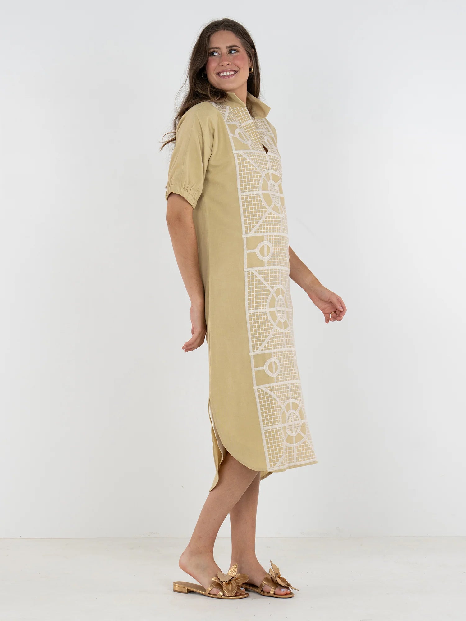 POPPY CAFTAN IN TRELLIS
