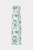 ORION TULIP JACQUARD DRESS IN BLUE