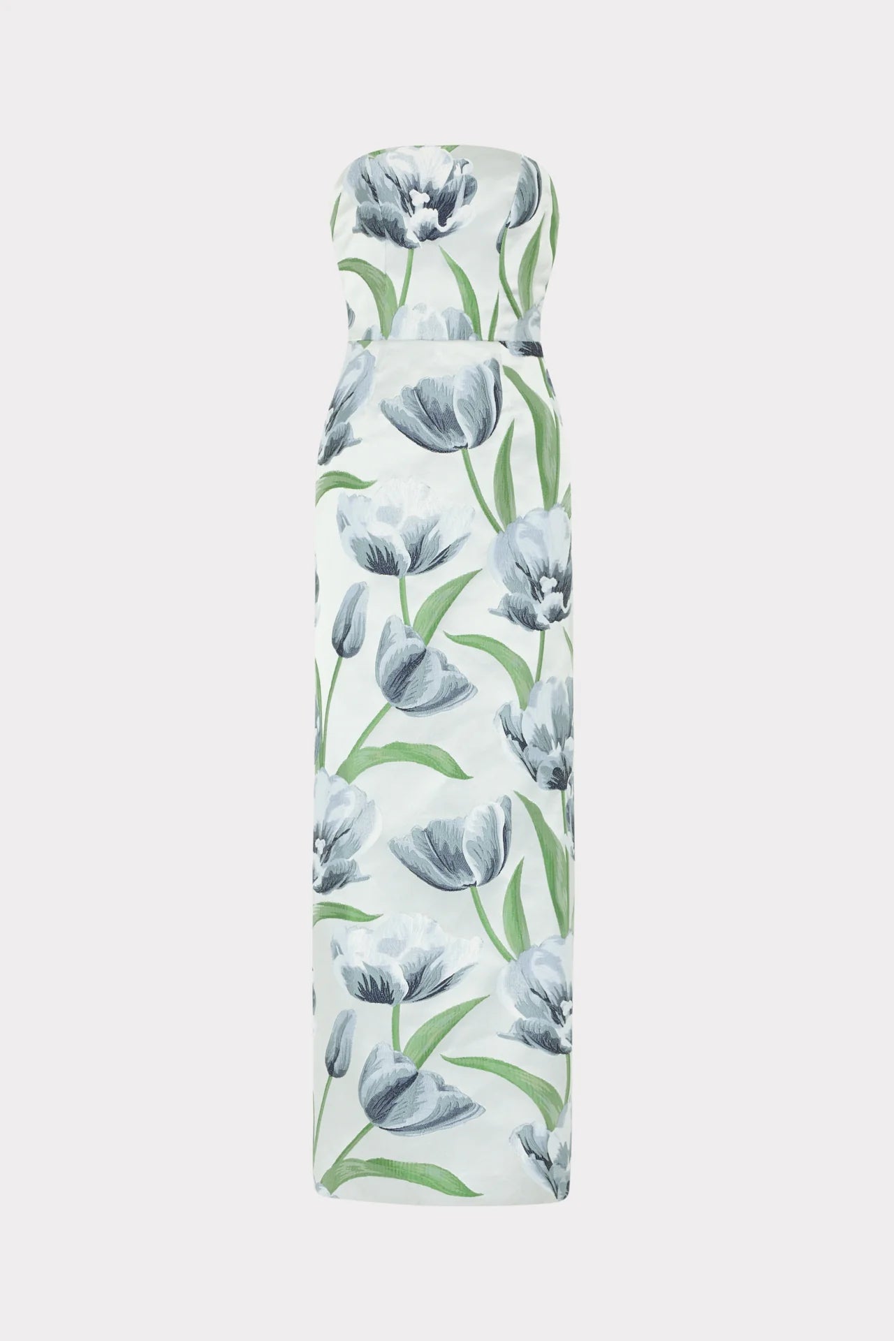 ORION TULIP JACQUARD DRESS IN BLUE