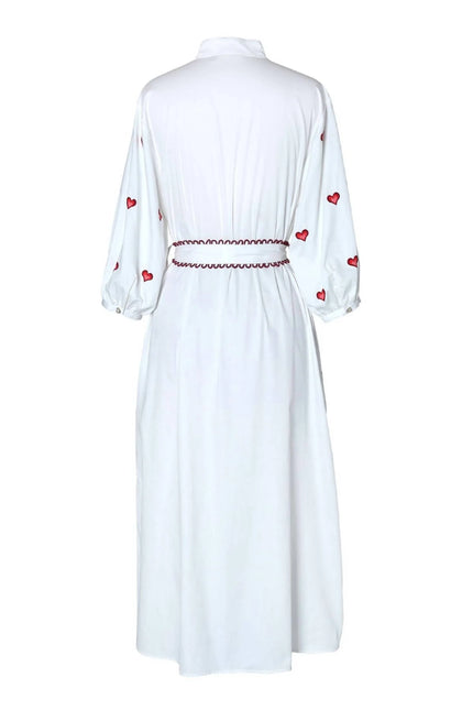 ZORA EMBROIDERY HEARTS DRESS