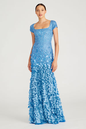 DAWN SCOOP NECK BEADED GOWN