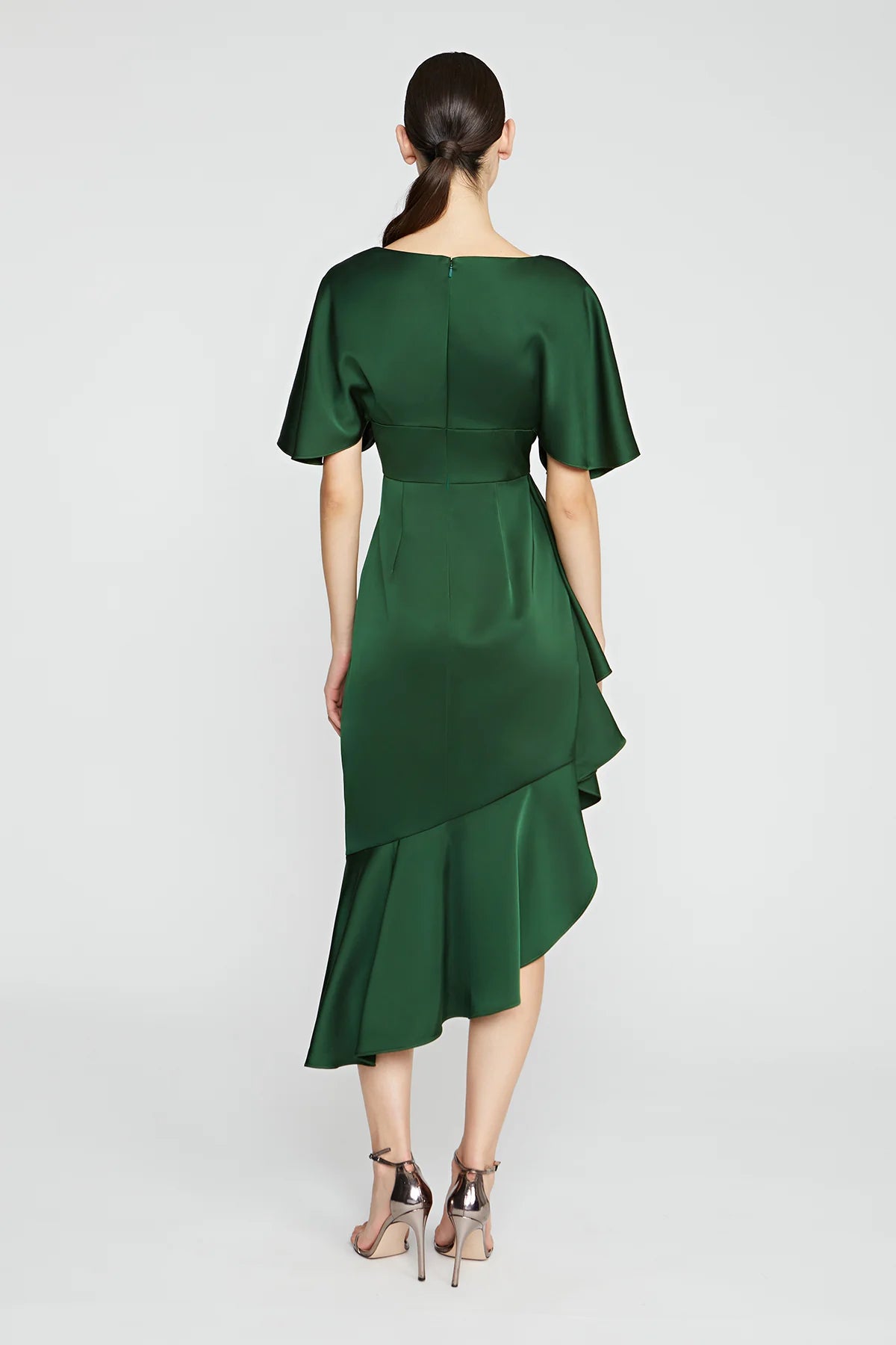 GWEN ASYMMETRICAL RUFFLE DRESS