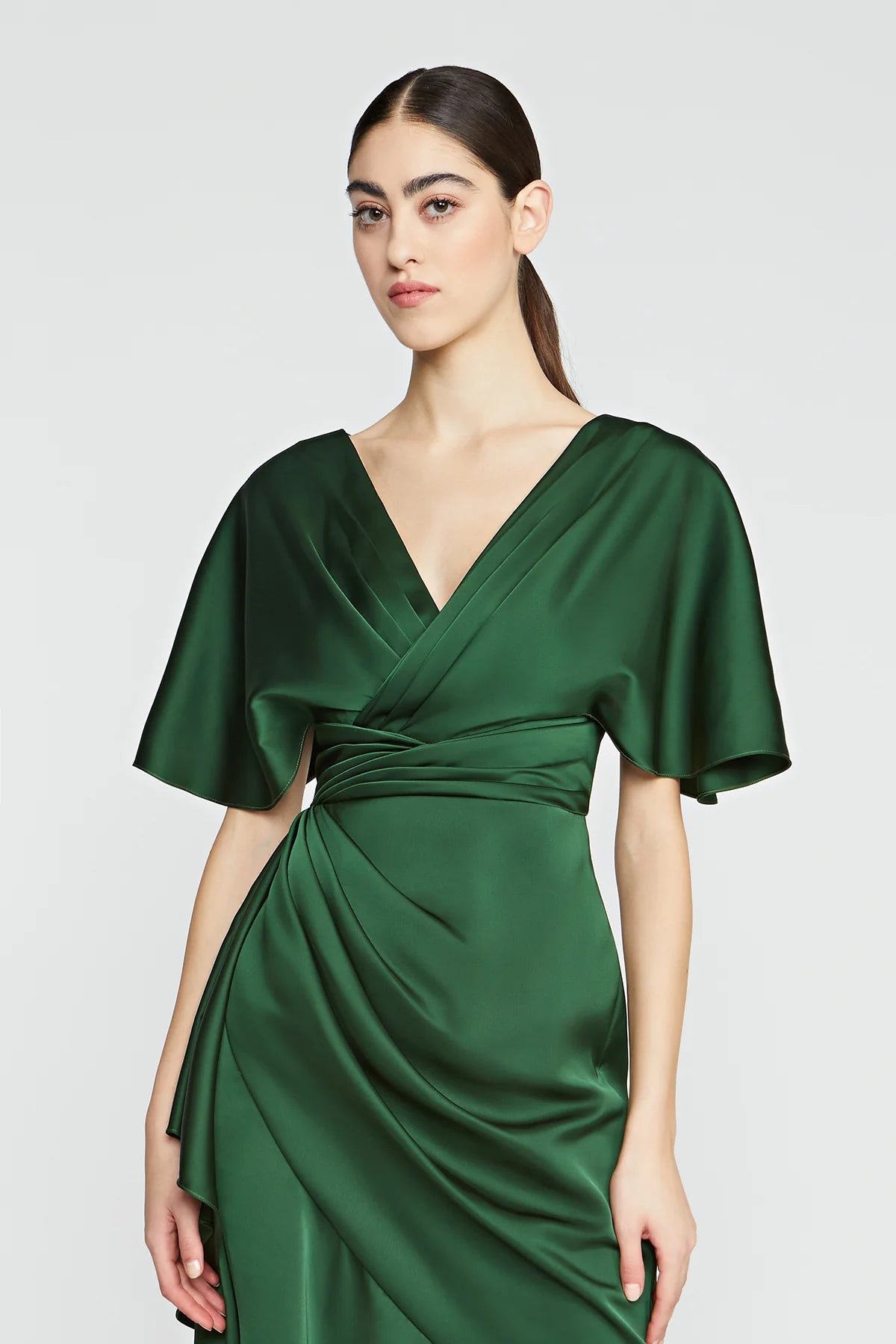 GWEN ASYMMETRICAL RUFFLE DRESS