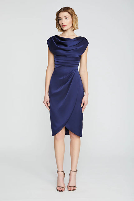 IVY BATEAU NECK COCKTAIL DRESS