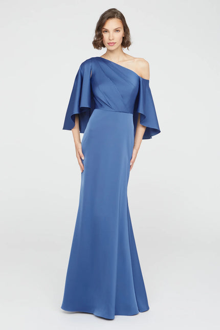 KIA CAPE FIT AND FLARE GOWN