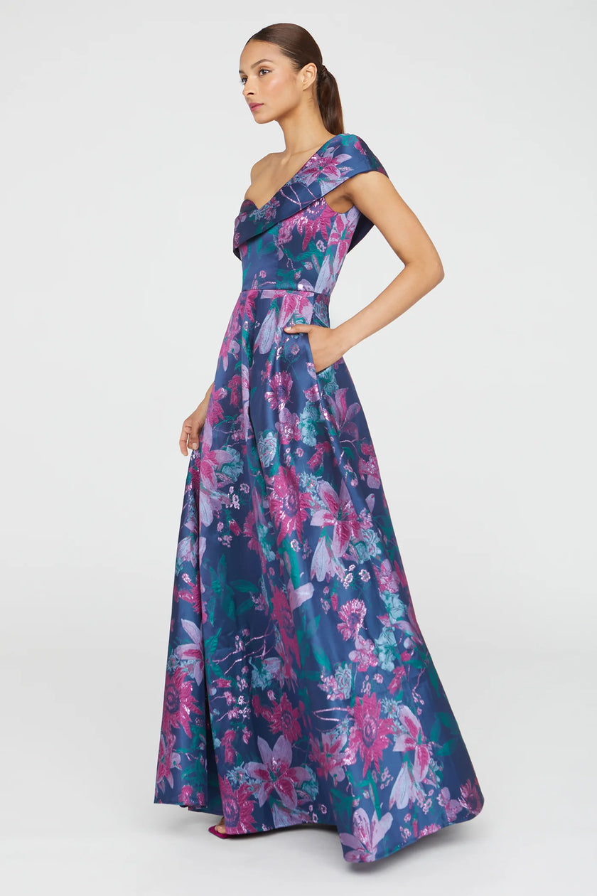 ANGELICA  ASYMETRIC A LINE GOWN