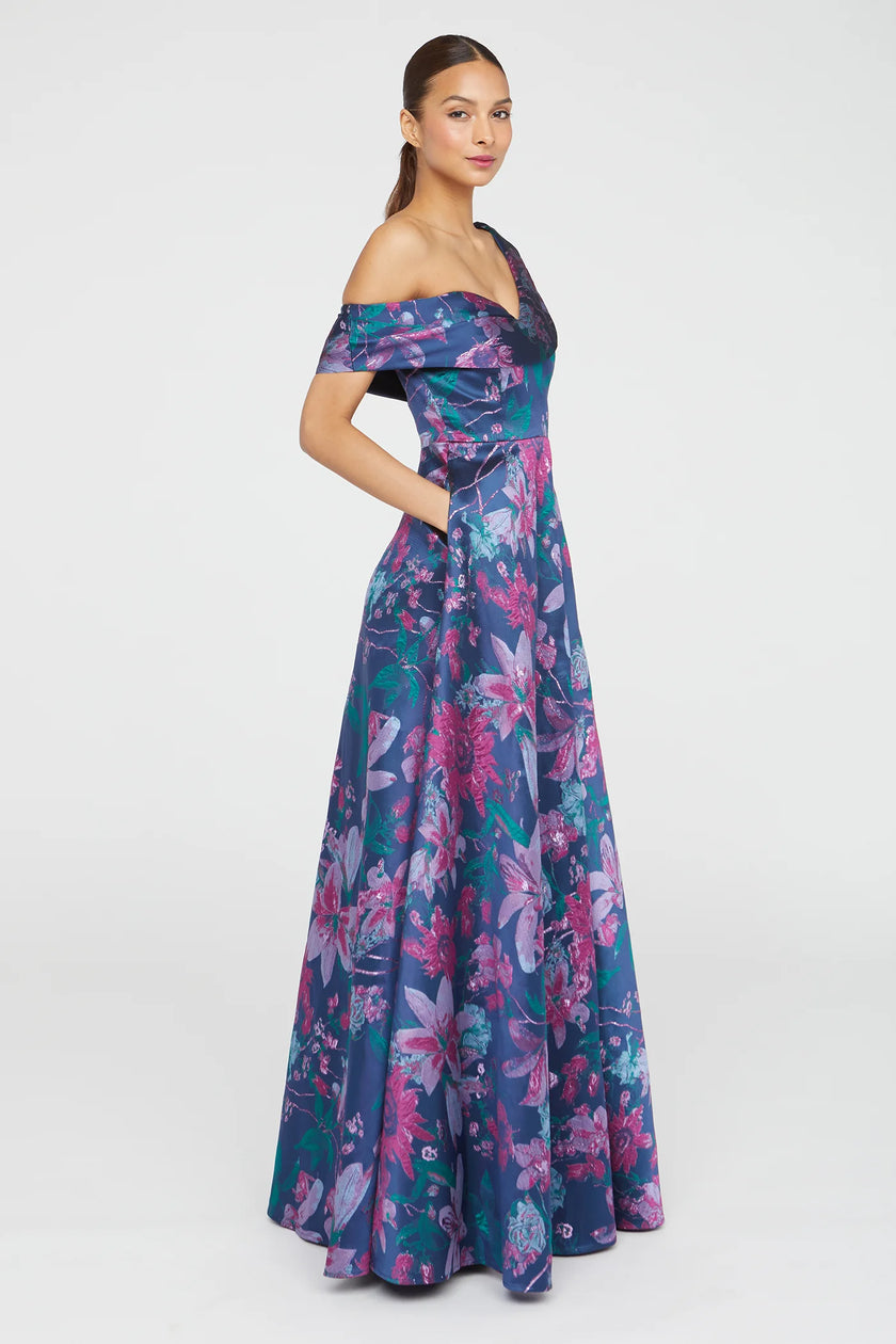 ANGELICA  ASYMETRIC A LINE GOWN