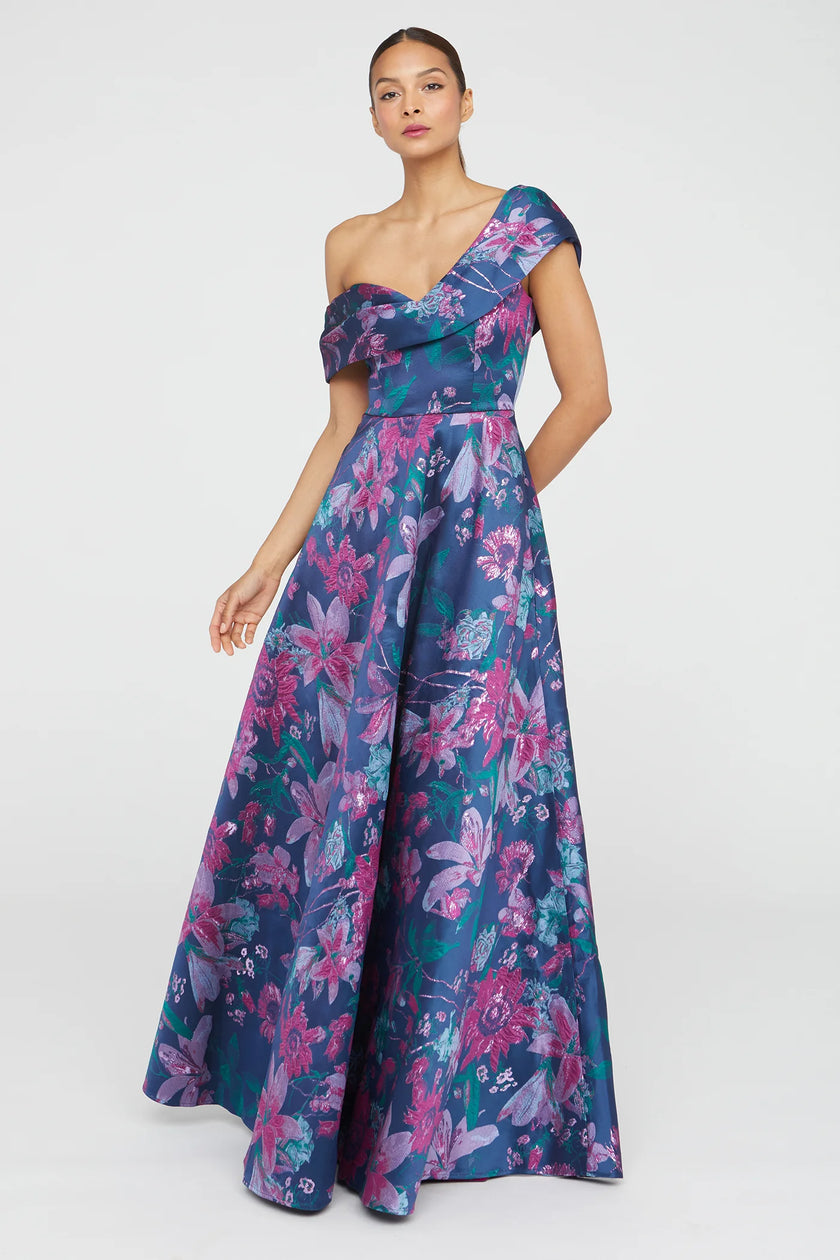 ANGELICA  ASYMETRIC A LINE GOWN