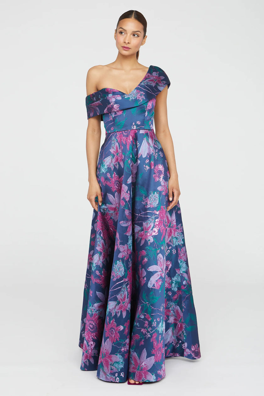 ANGELICA  ASYMETRIC A LINE GOWN