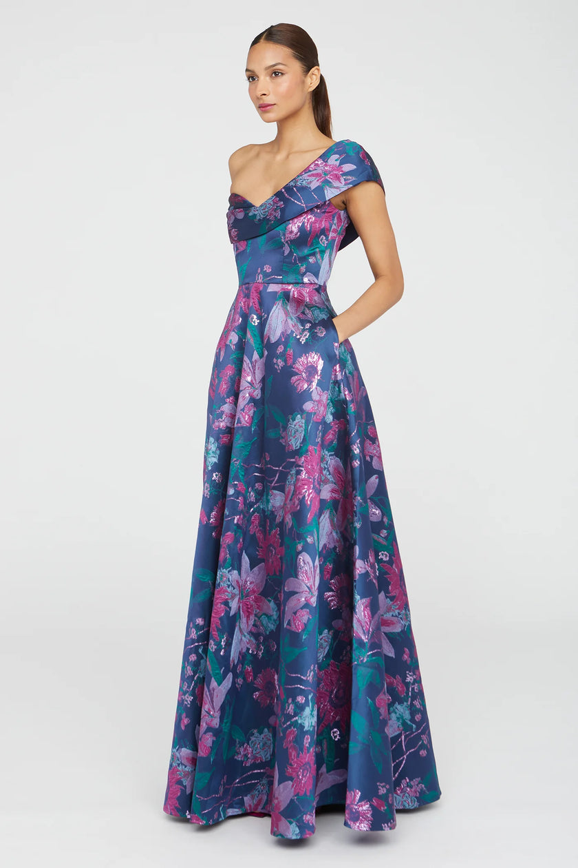 ANGELICA  ASYMETRIC A LINE GOWN