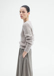 FITTED CREW SWEATER IN CASHMERE SILK