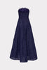 SONJA CURLED LACE STRAPLESS GOWN