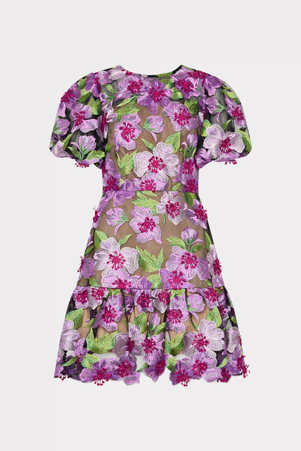 YASMIN 3D EMBROIDERED DRESS
