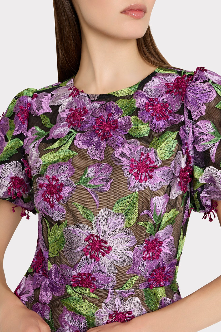 YASMIN 3D EMBROIDERED DRESS