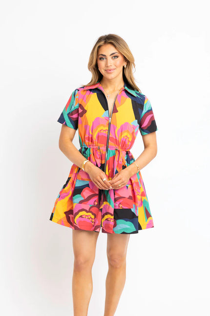 BIG FLORAL PERFORMANCE WEEKEND DRESS