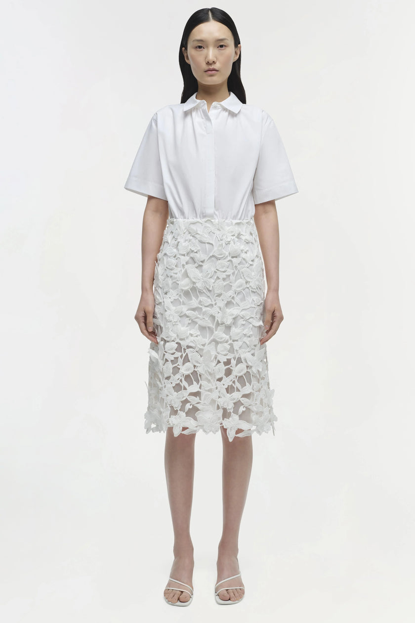 COLETTE APPLIQUE MIDI DRESS